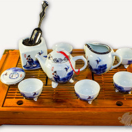 Чайный набор посуды (сервиз) &quot;Девушка у пруда 2&quot; - Чайный набор посуды (сервиз) для чайных церемоний